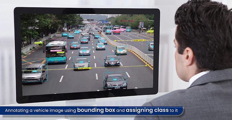 annotating a vehicle image using bounding box